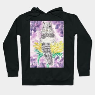 Squirrel on a flower Hoodie